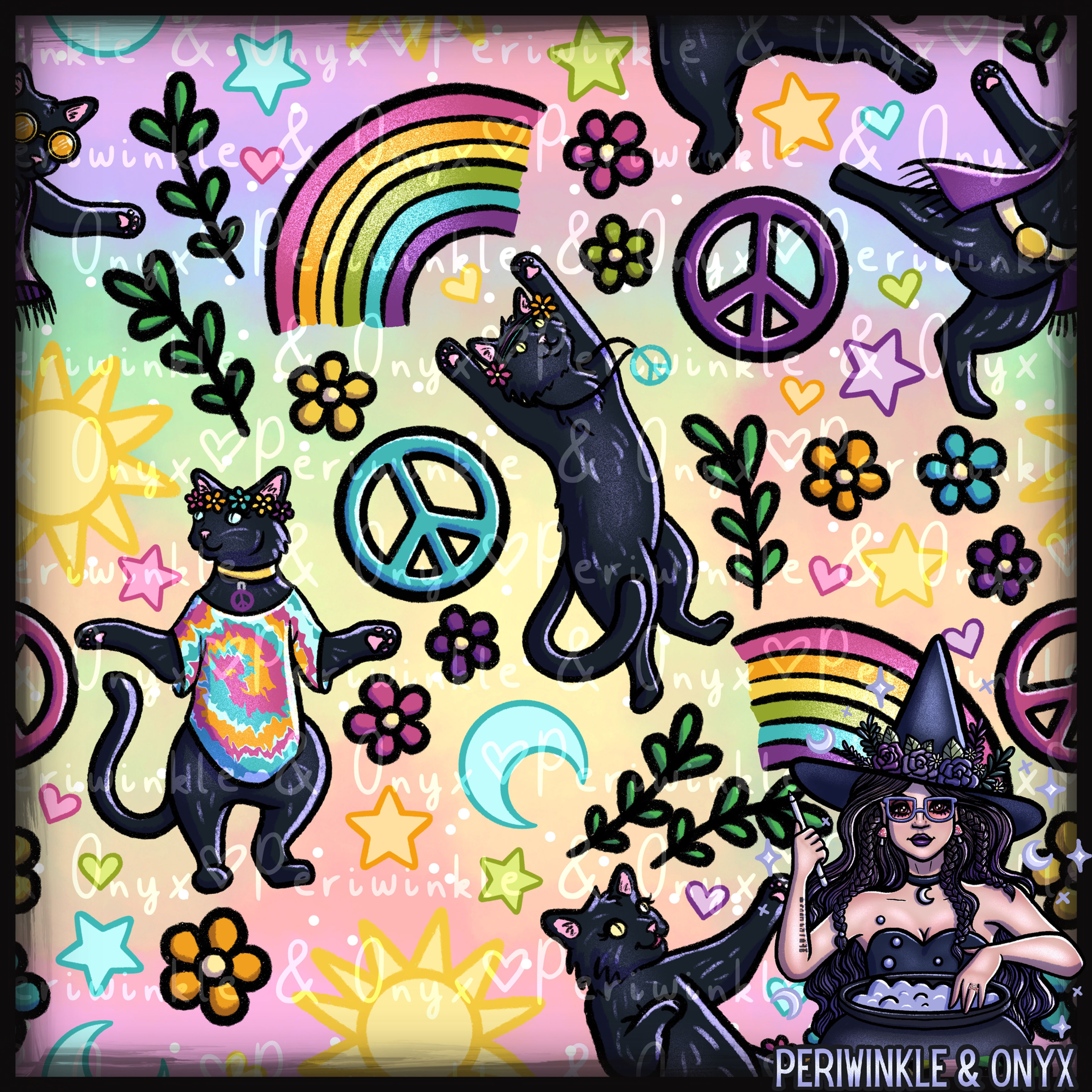 Groovy - Hextober 2024 Seamless Pattern