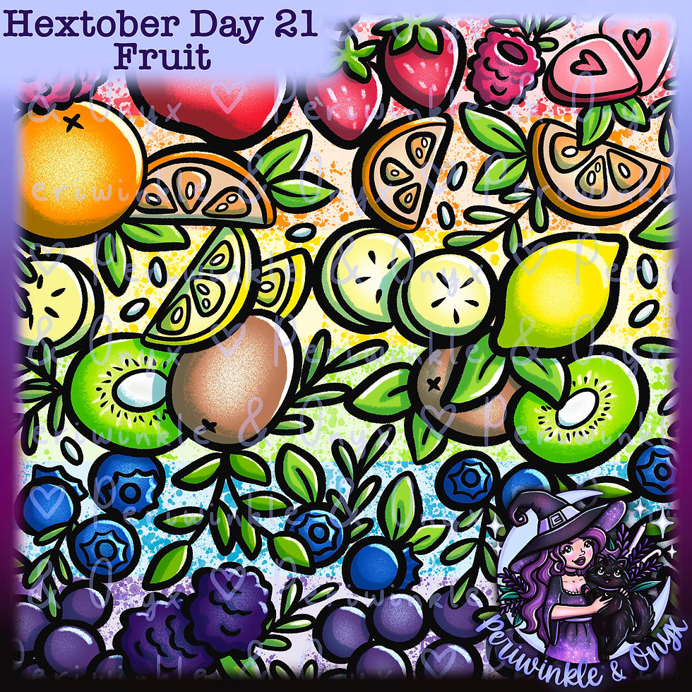 Fruit - Hextober 2025 Seamless Pattern