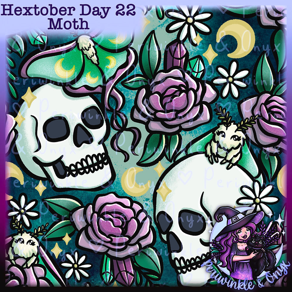 Moth - Hextober 2025 Seamless Pattern