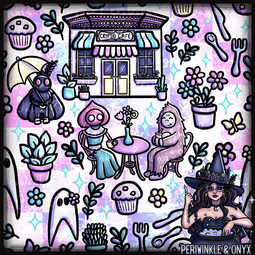 Cryptid - Hextober 2024 Seamless Pattern