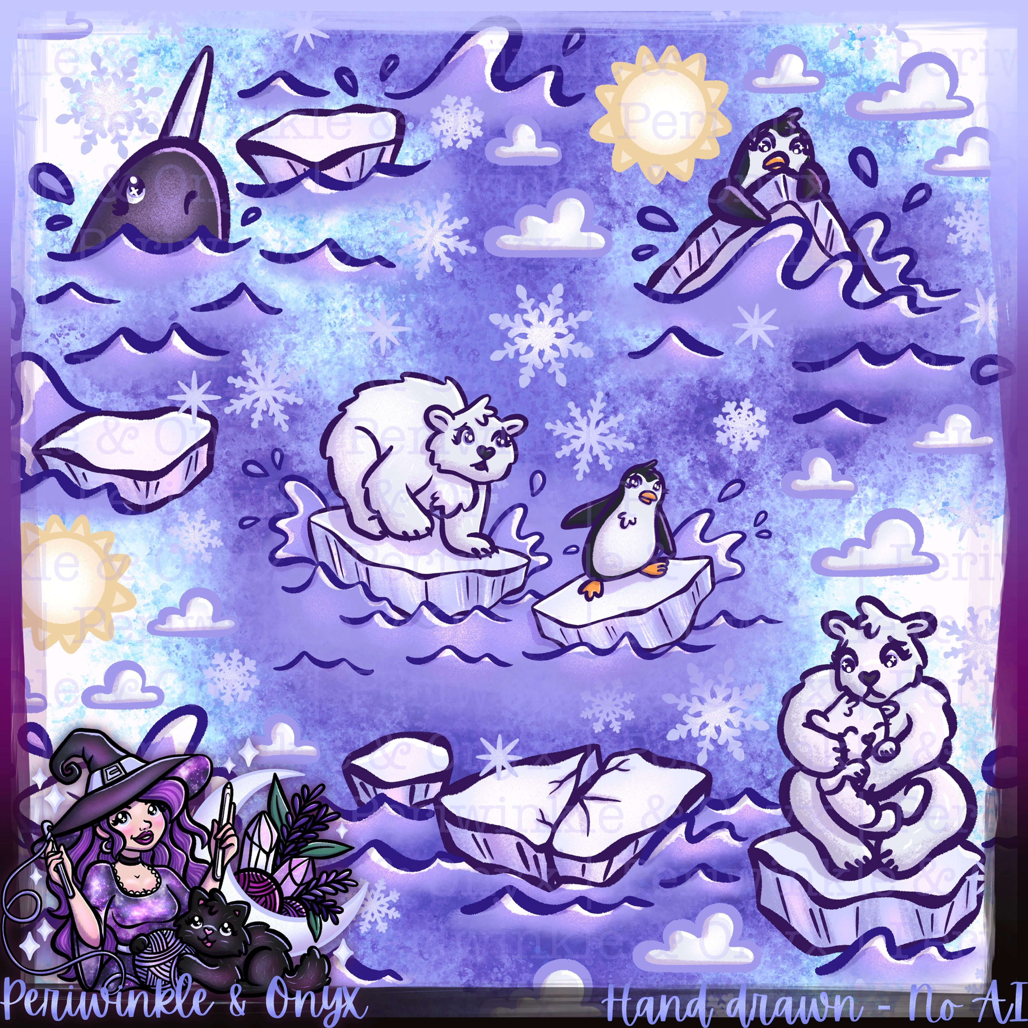 Melting Ice Seamless Pattern