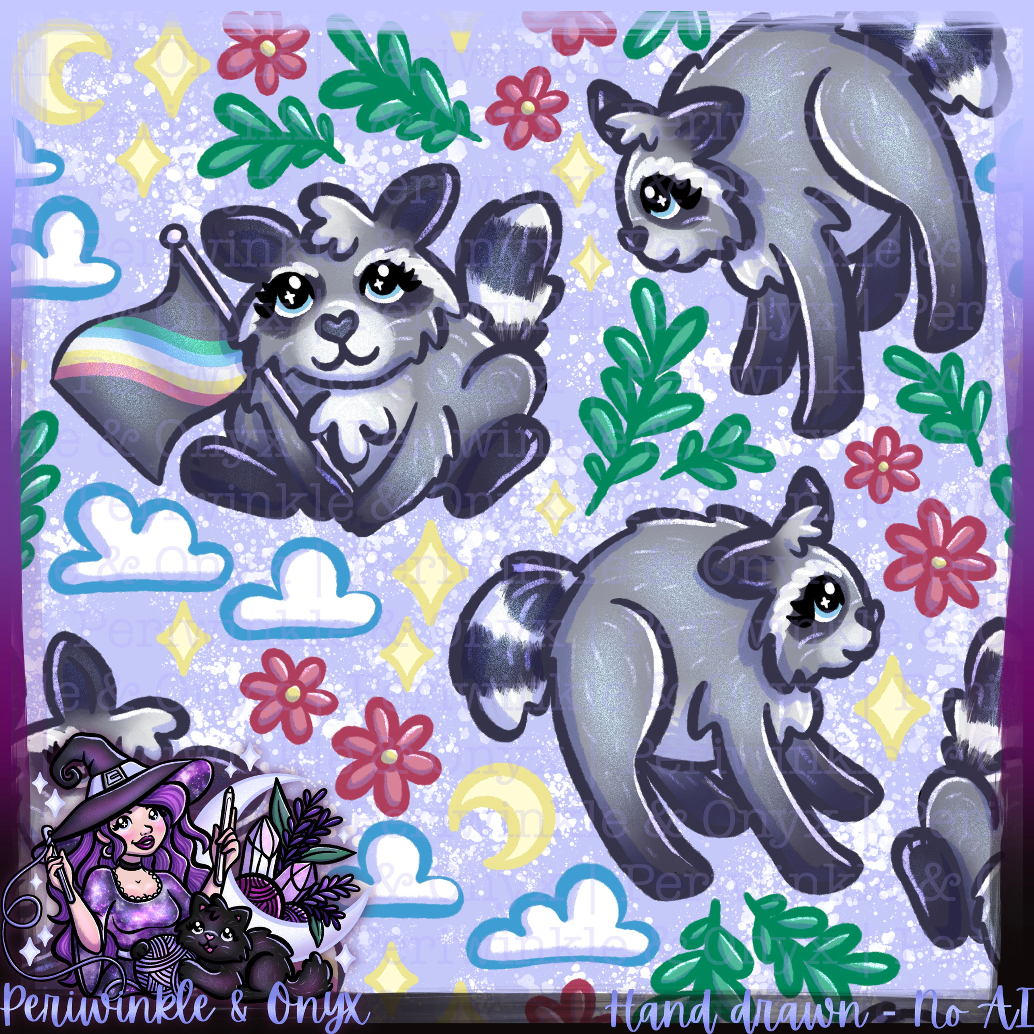 Jimothy Periwinkle Seamless Pattern