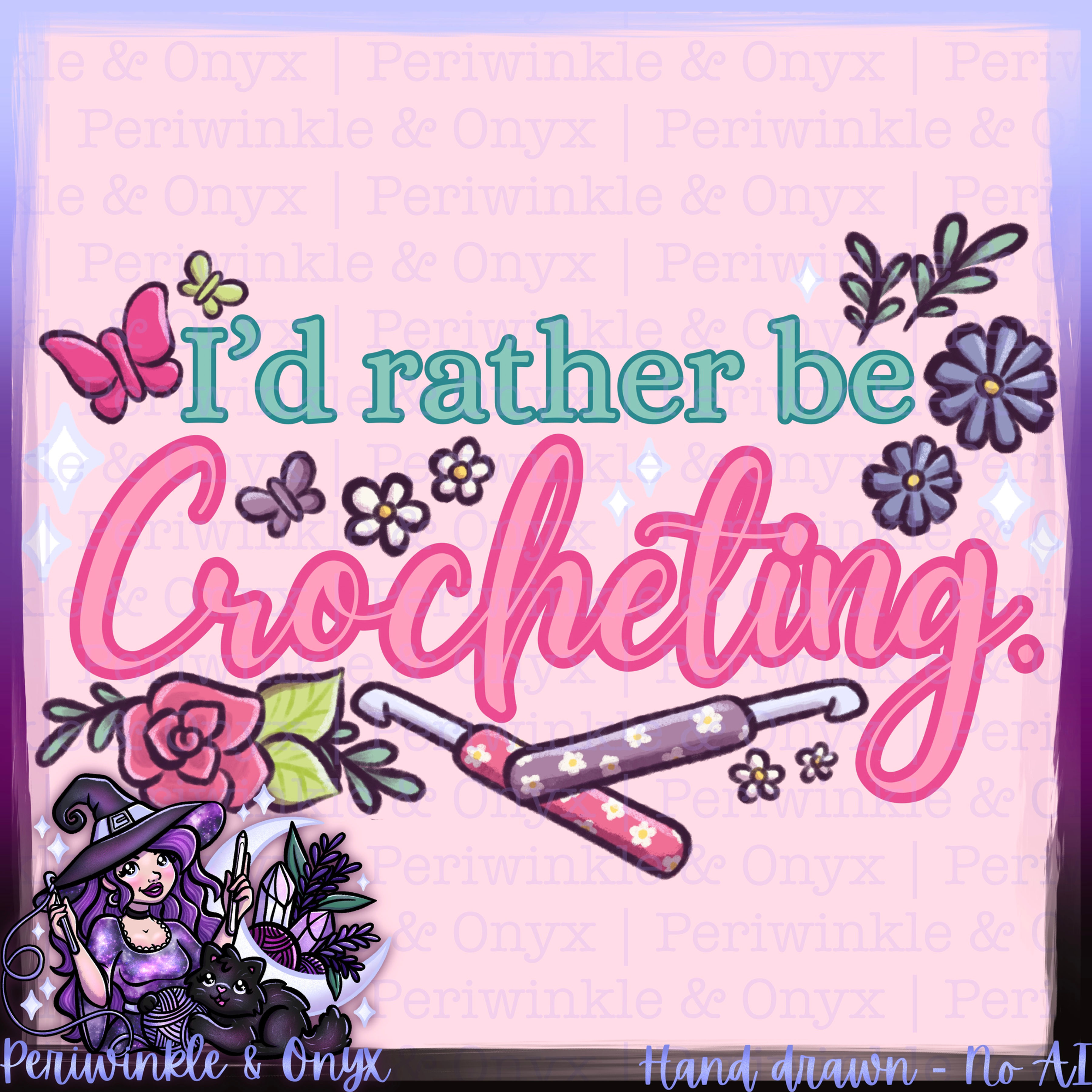 Rather Be Crocheting PNG