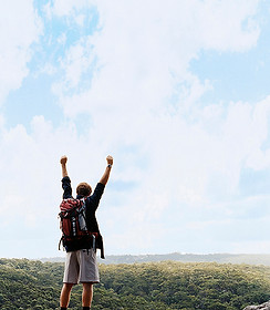 Triumphant Hiker