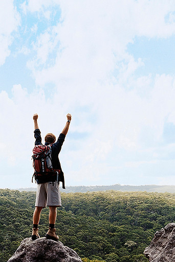 Triumphant Hiker