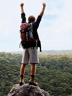 Triumphant Hiker