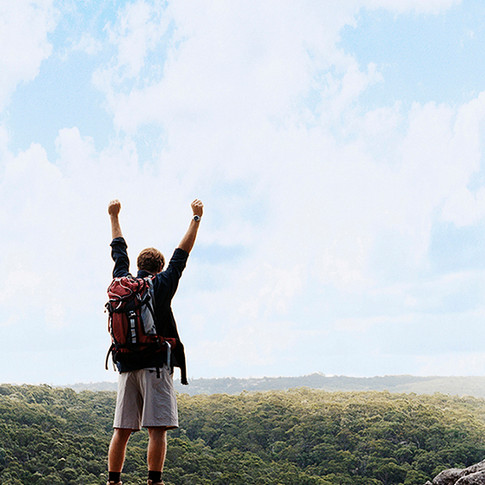 Triumphant Hiker