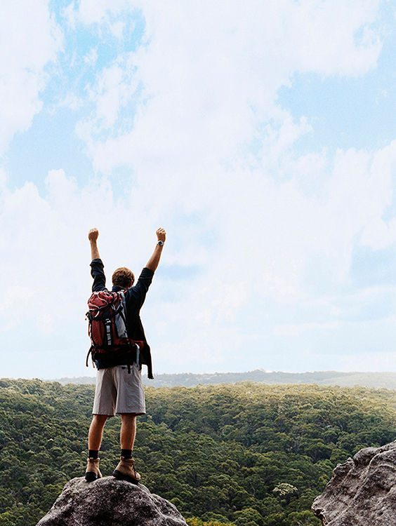 Hiker On Cliff