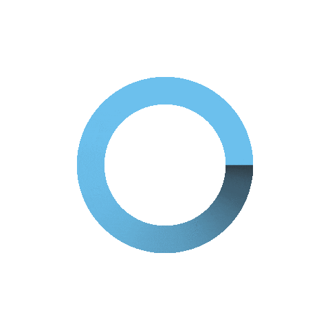 Blue circular loading icon, with a gradient shade indicating progress.