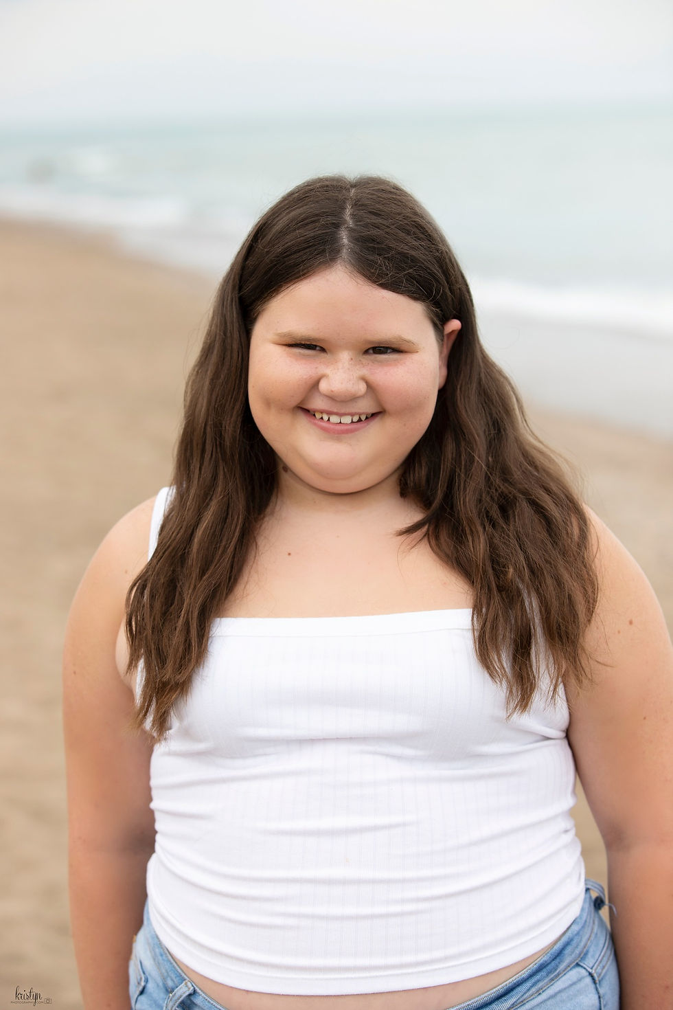 Middle daughter at beach