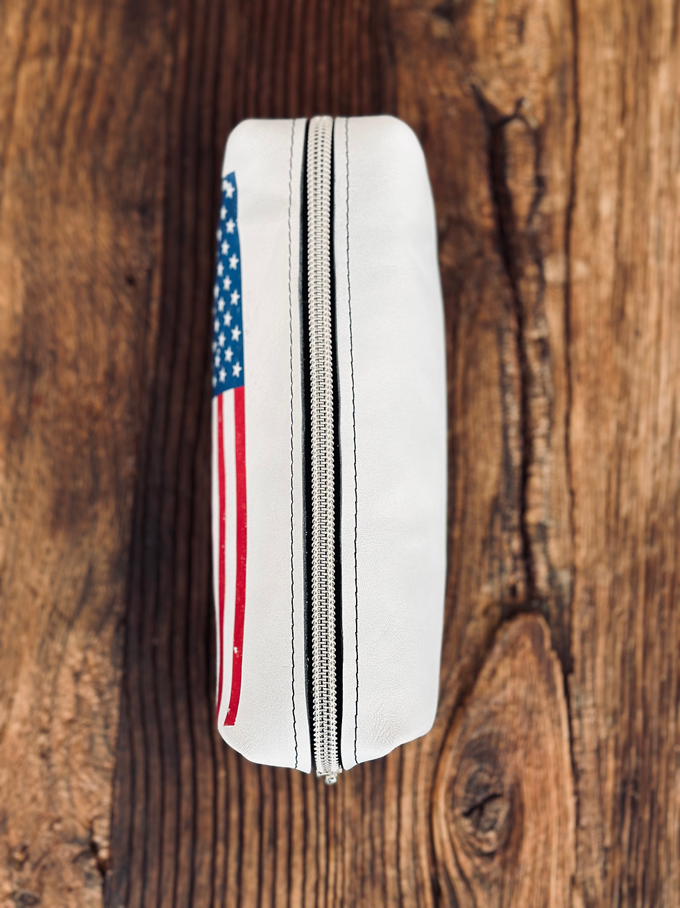 Miniaturbild: Federmäppchen USA aus Leder, ganz besonderes Unikat