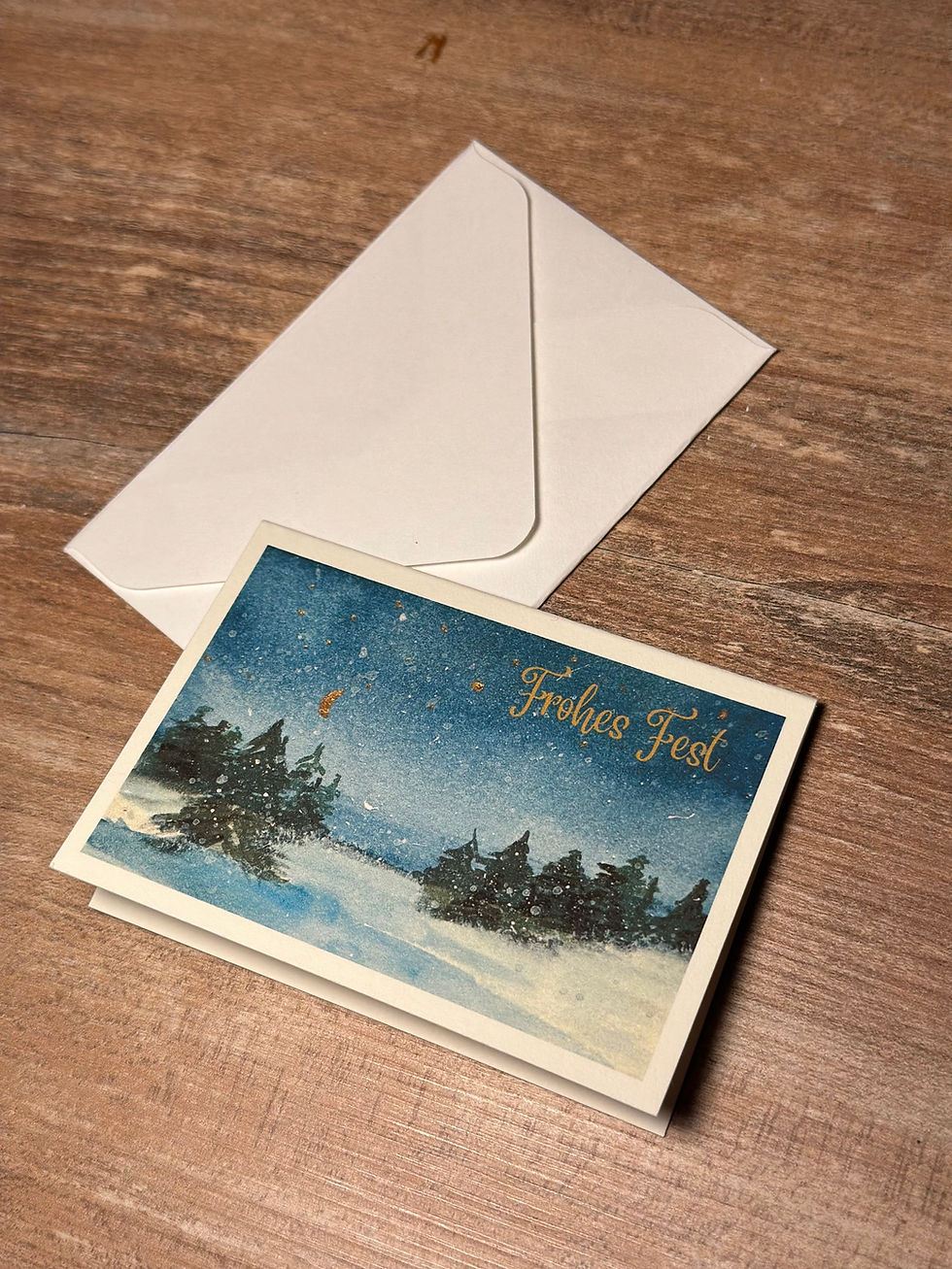 Miniaturbild: Weihnachtskarte, auch als kleiner Geschenkanhänger