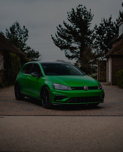 vw volswagon golf r satin green custom vehicle car wrap