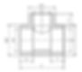 Thumbnail: PESTAN 4.0x4.0x3.0"- 125x125x90 mm SF REDUCER TEE