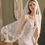 Thumbnail: Fingertip Length 1 Layer Floral Lace Veil