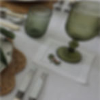 Cocktailservet met kerstmotief geborduurd