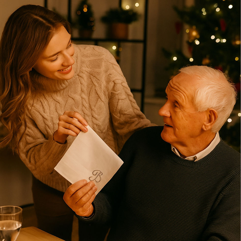 Herenzakdoek gepersonaliseerd met naam