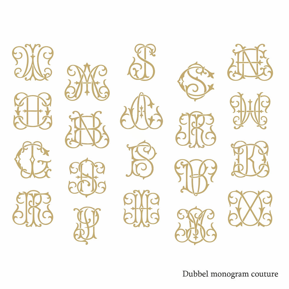 Katoenen servetten met monogram double couture