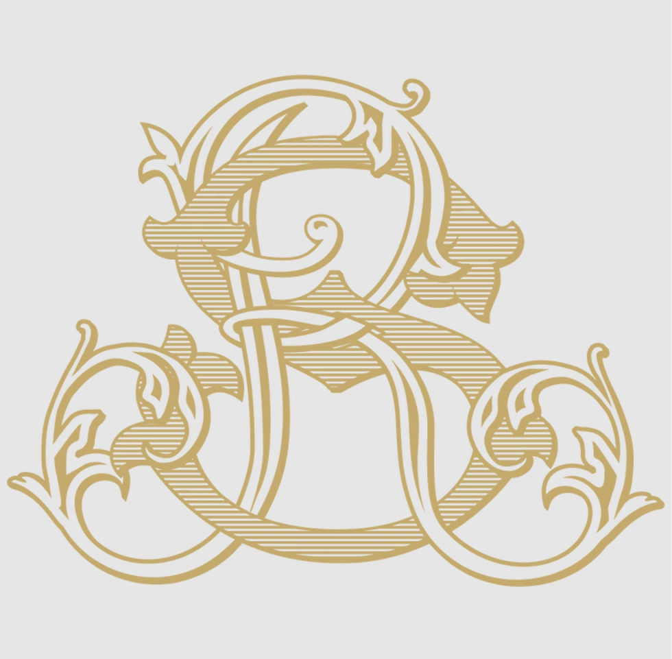 Thumbnail: Cocktailservet met dubbel monogram