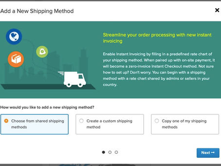 Setting Up Your Store: Shipping Method