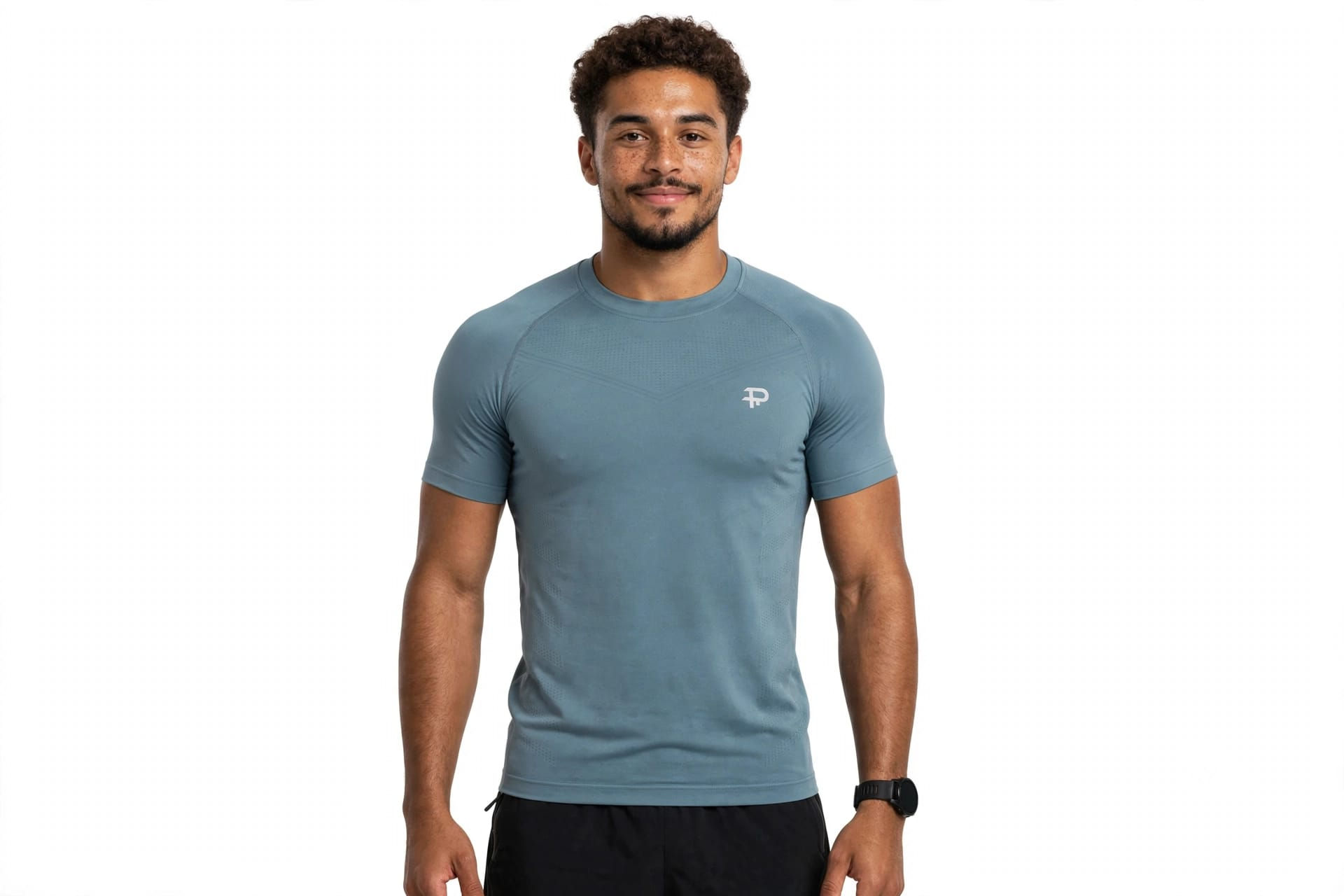 Men's green short sleeve shirt