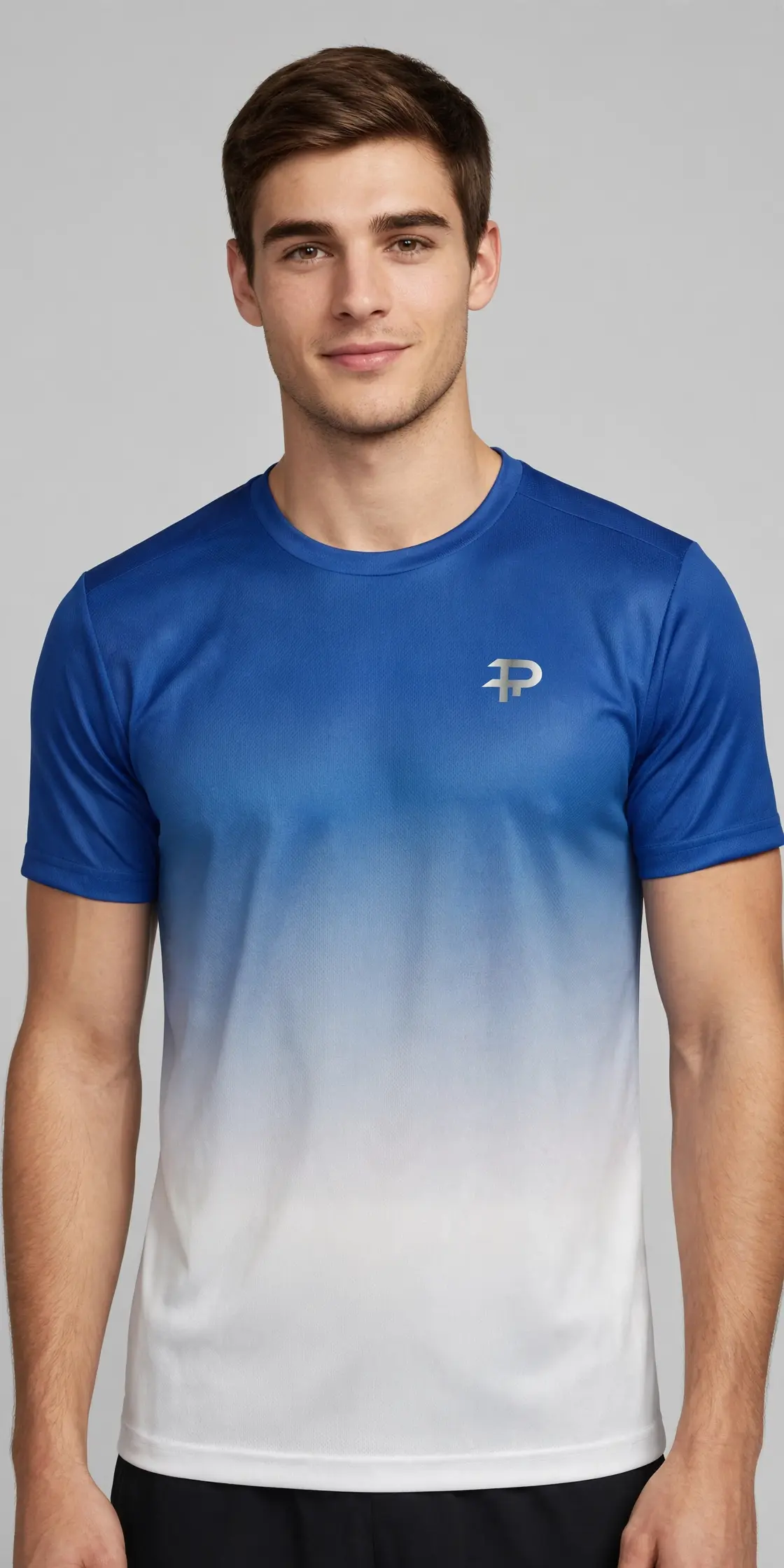 Men's navy & white T-shirt