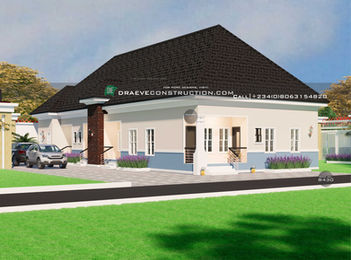 1, 2 & 3 bedroom flats bungalow design in nigeria