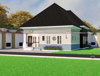 1, 2 & 3 bedroom flats bungalow design in nigeria