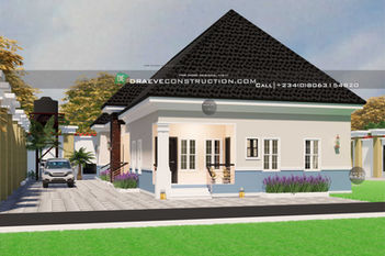 1, 2 & 3 bedroom flats bungalow design in nigeria