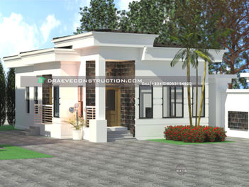 2 bedroom flatroof bungalow nigerian house design