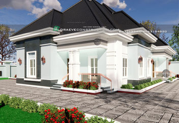 4 Bedroom Bungalow Design with Anteroom & Children's Parlour