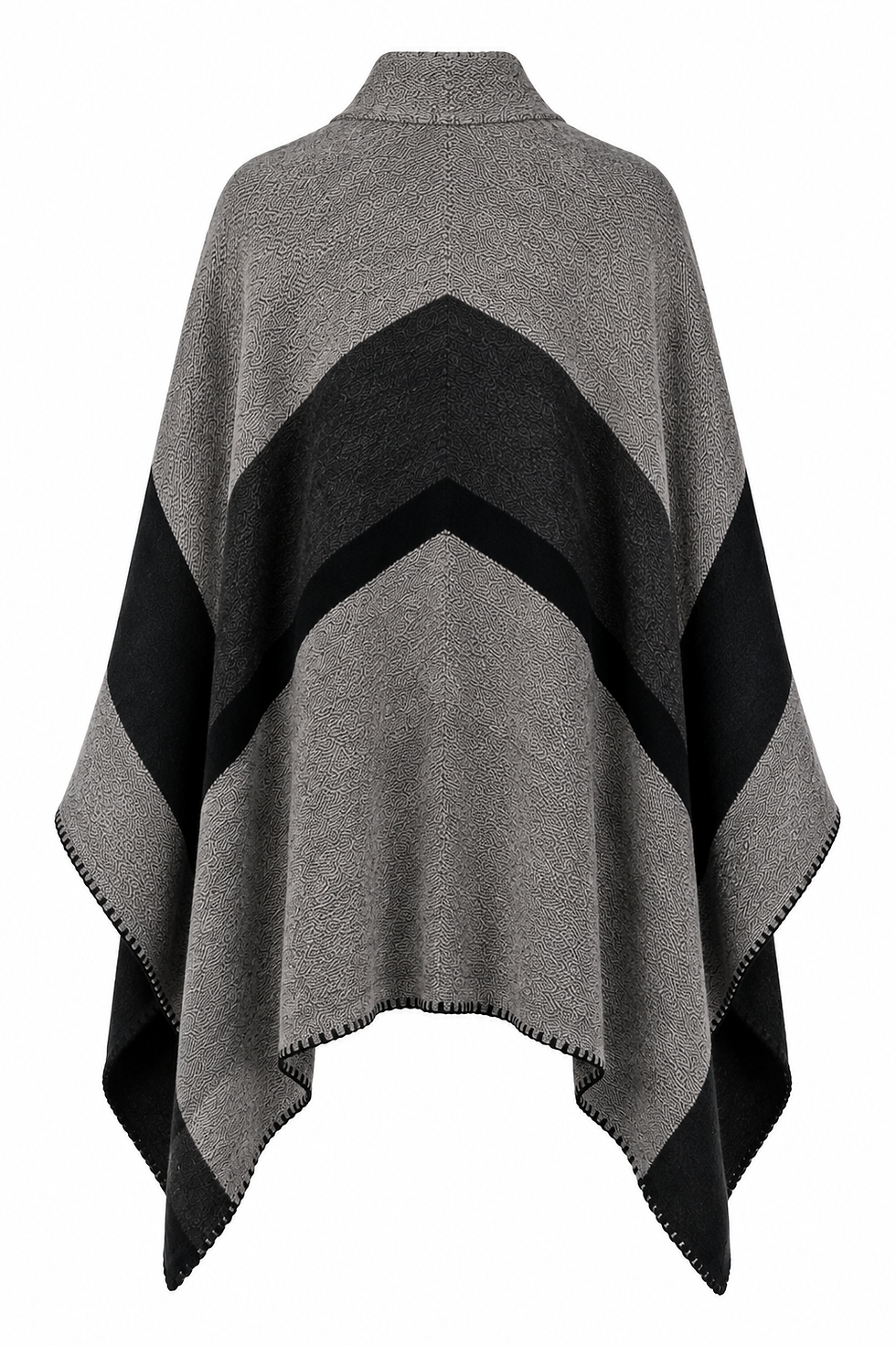 Thumbnail: Gray and Black Geometric Poncho