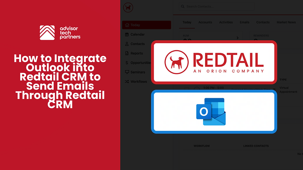 How to Integrate Outlook into Redtail CRM to Send Emails Through Redtail CRM