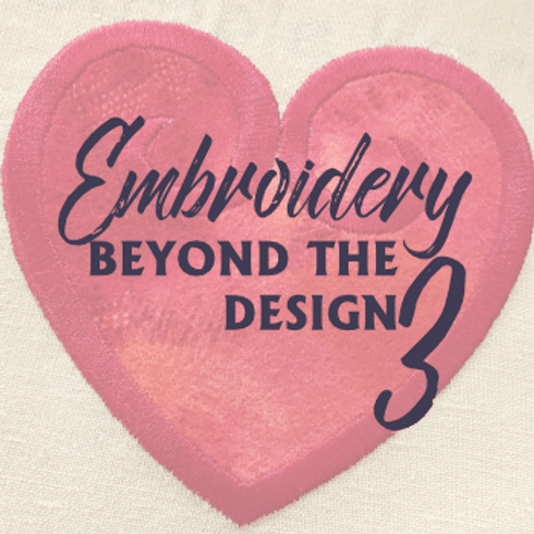 embroidered applique heart with class title