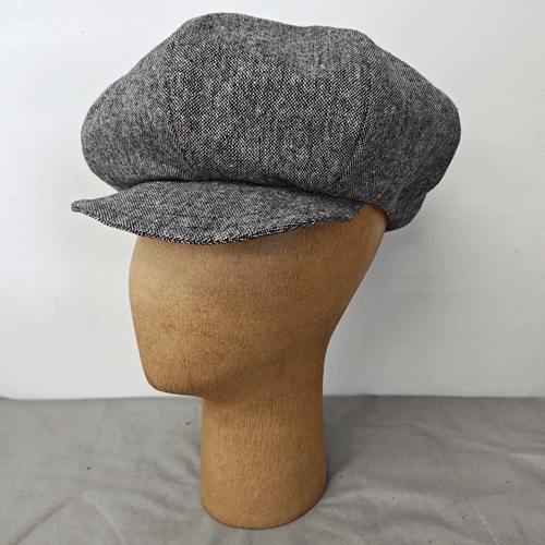 grey wool poor boy hat