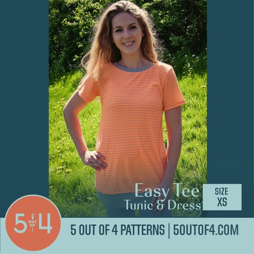 5 out of 4 easy tee, striped short-sleeved variation