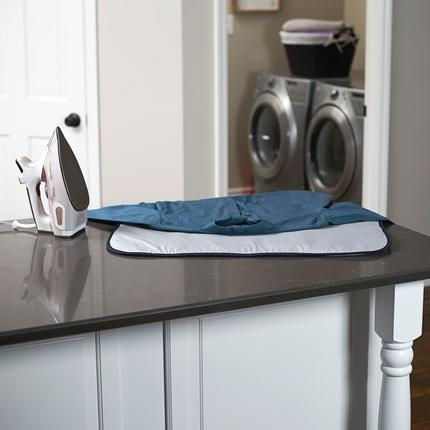 Thumbnail: ironing blanket show on countertop with iron