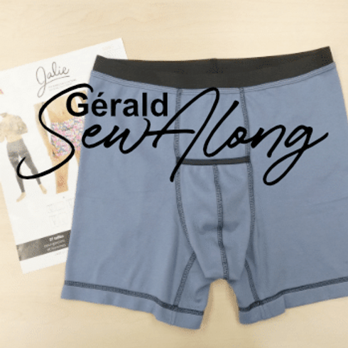 blue men's underwear with class title over top