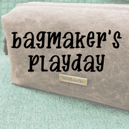 canvas retreat bag with title over top