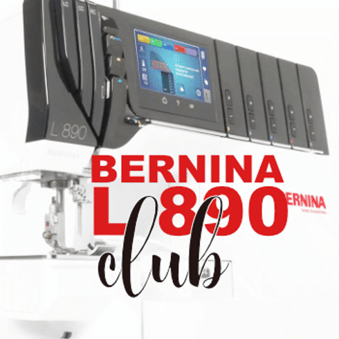 bernina L 890 serger with class title over top