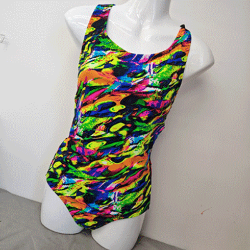colourful swimsuit on body form