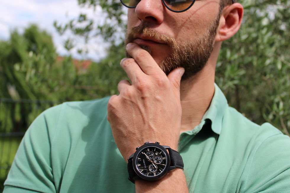 Herren Holzuhr von Holzherz