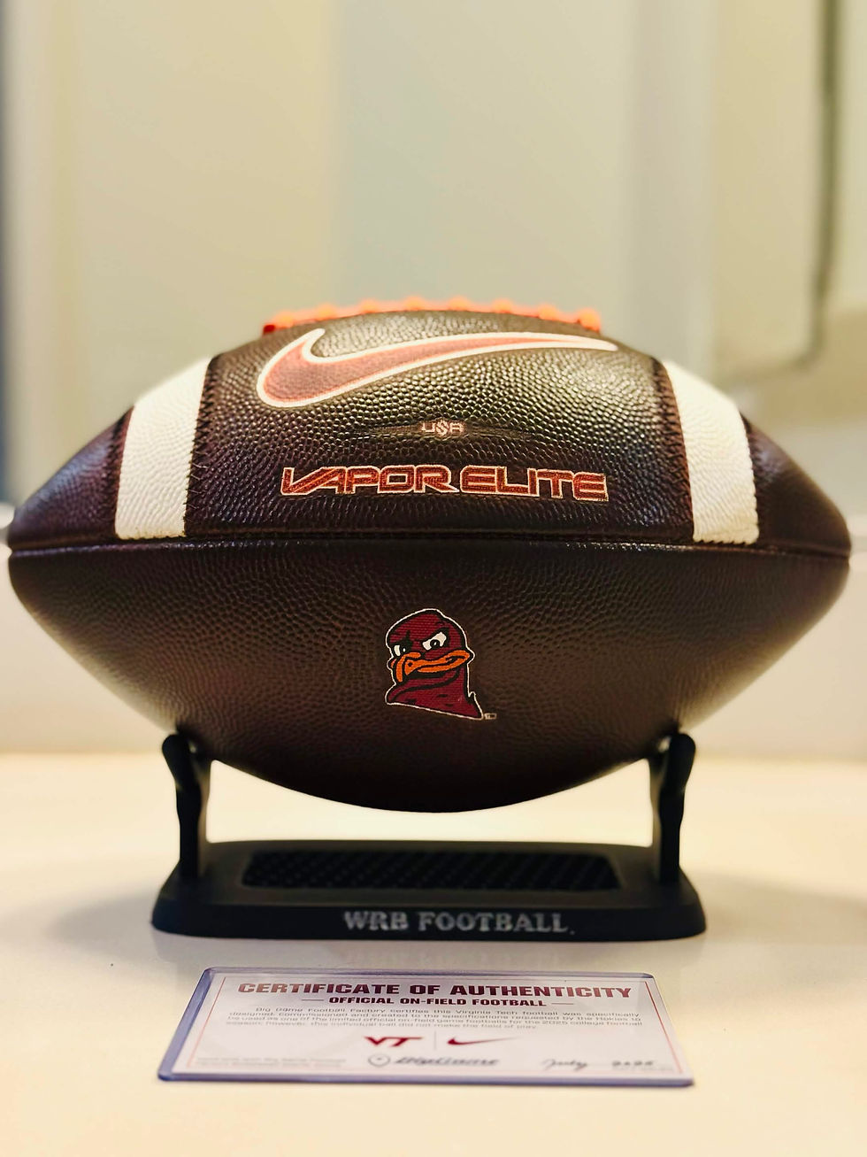Thumbnail: NIKE Virginia Tech Hokies Official Game Leather Football-Fully Game Prepped