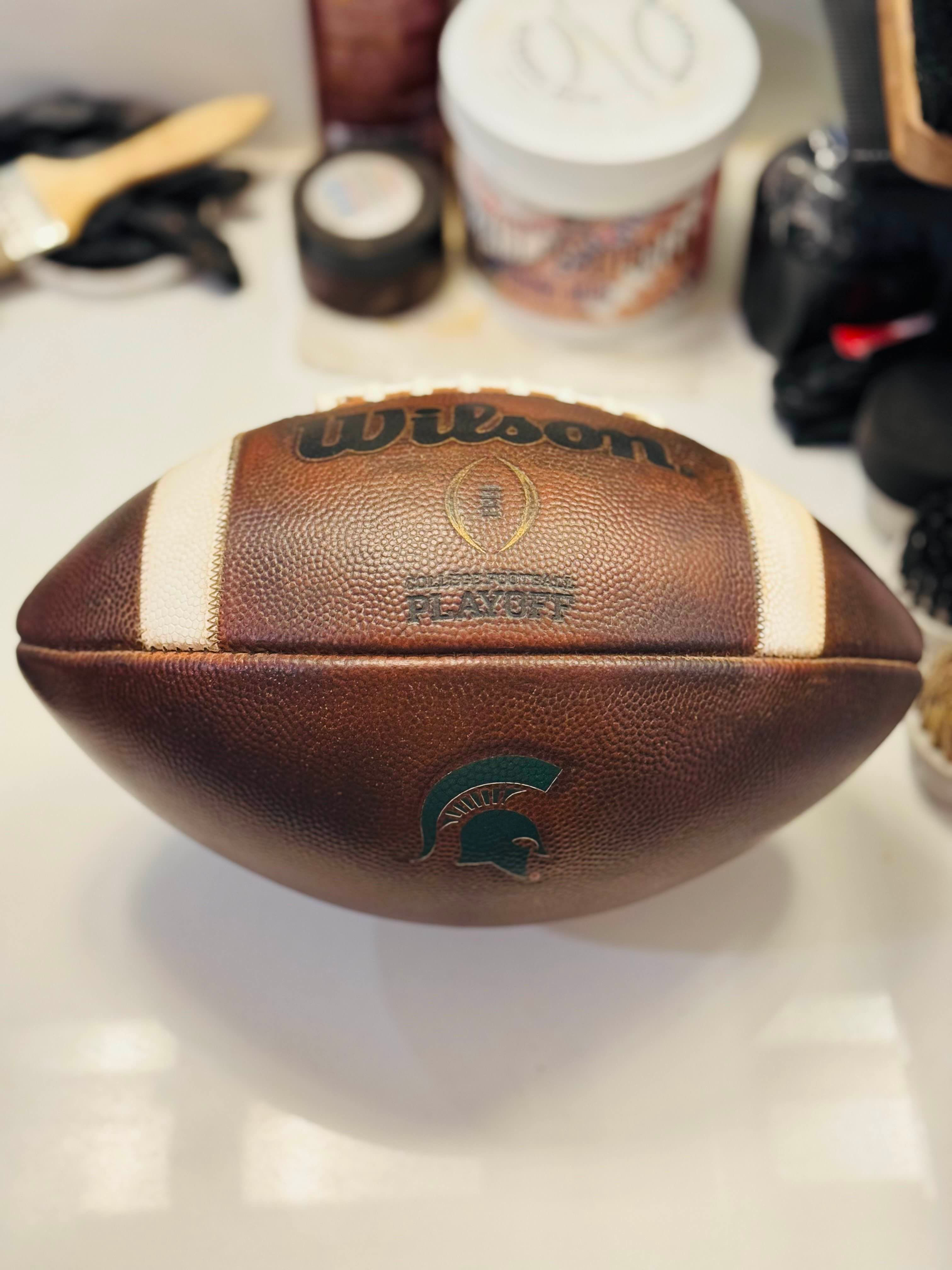 Michigan State Wilson 2016 College Football Playoff Exclusive Leather Game Ball