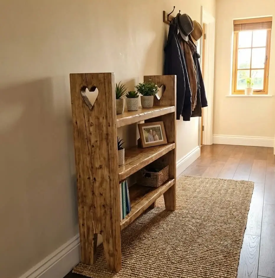 Thumbnail: Handmade Rustic Wooden Bookcase, Shoe Rack ,Side Board.
