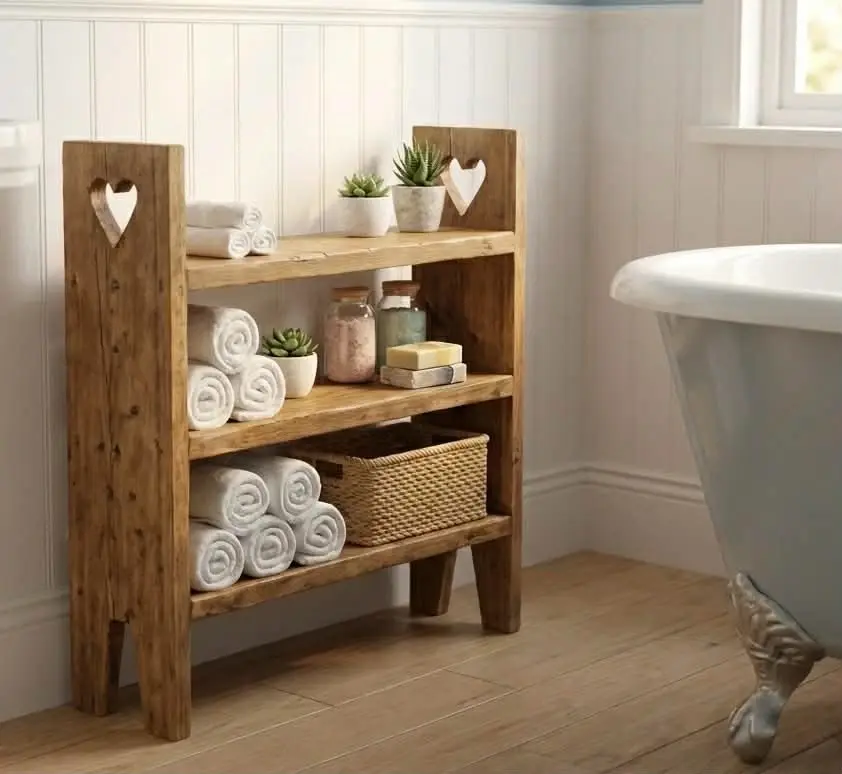 Thumbnail: Handmade Rustic Wooden Bookcase, Shoe Rack ,Side Board.