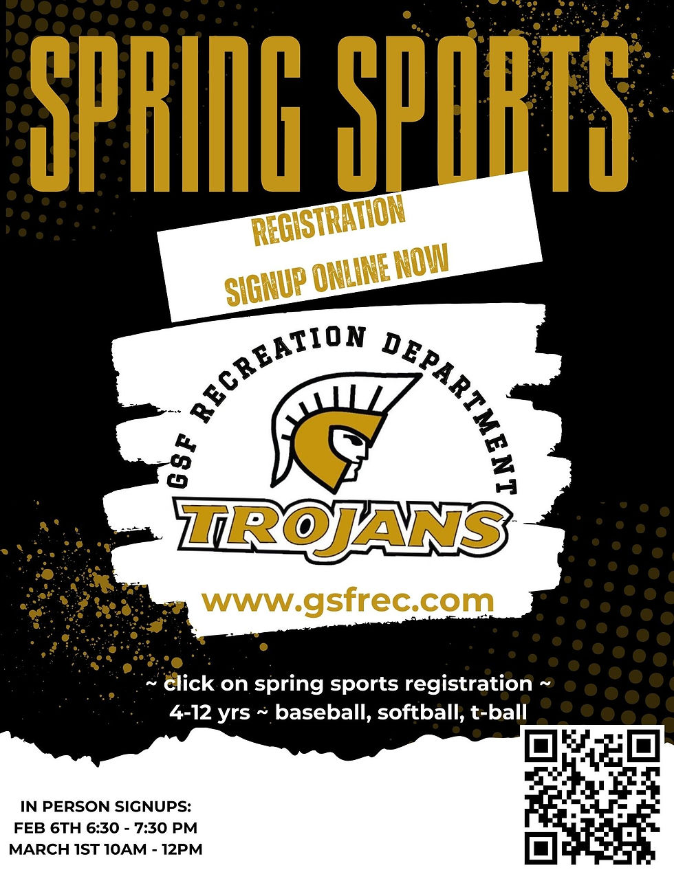 2025 Spring Sports Registration!!