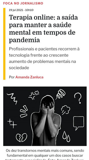 Plural: A terapia online como saída à pandemia é tema de reportagem