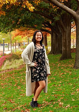 A young woman's senior portrait at Myriad Botanical Gardens in OKC