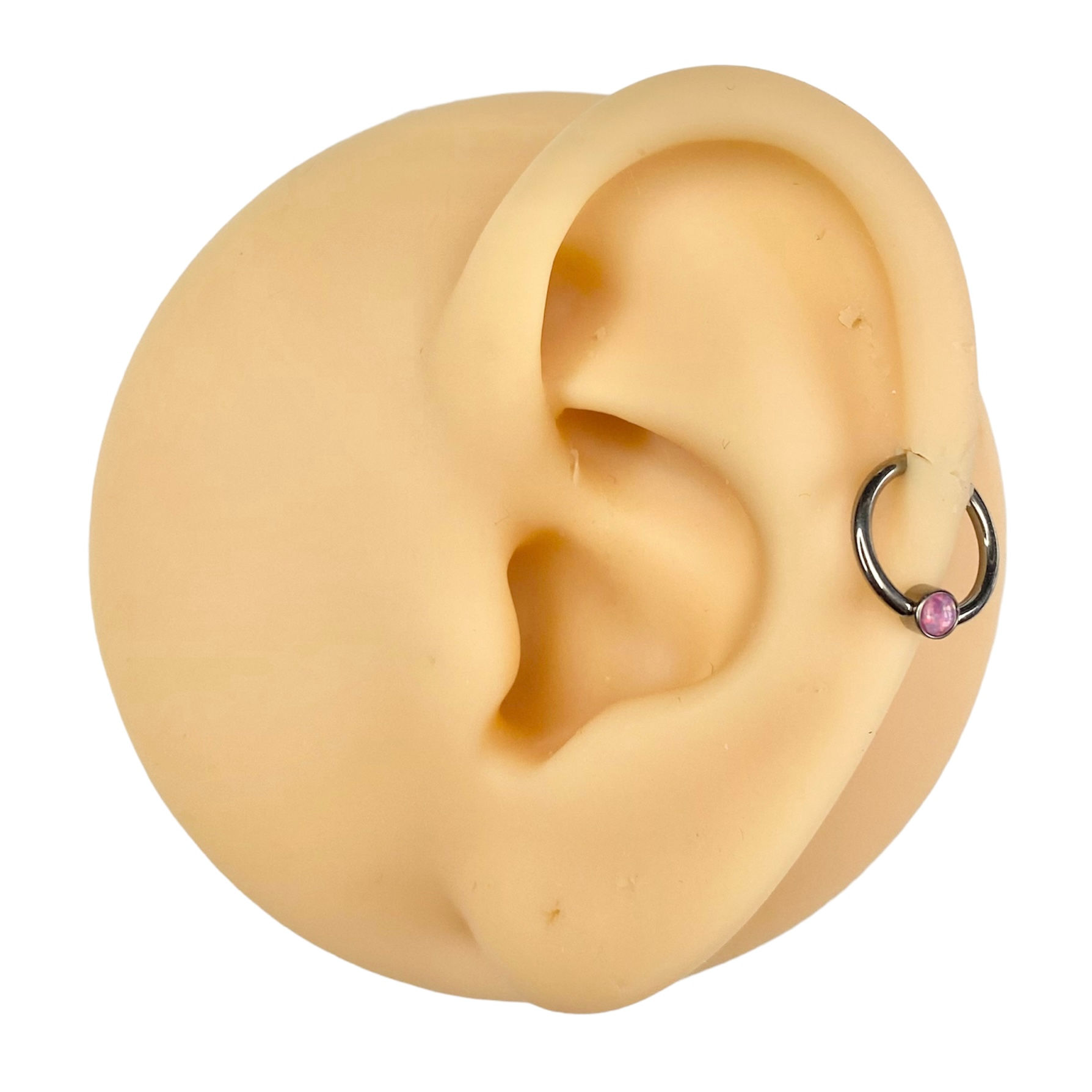 Pink Opal Captive Hoop 